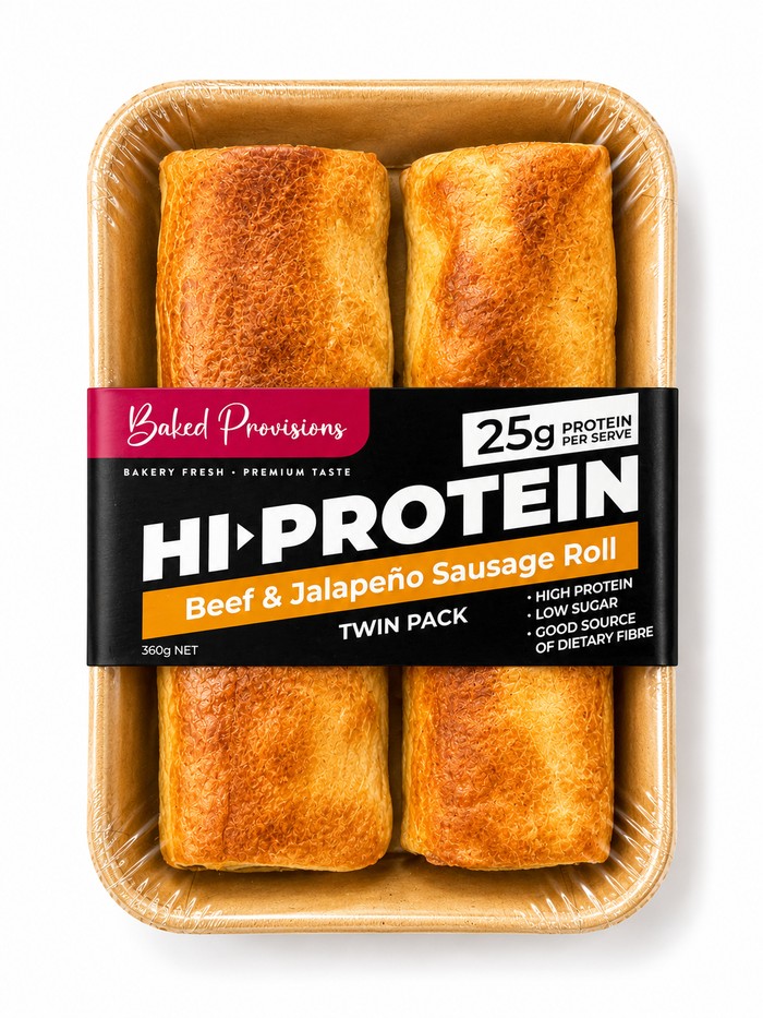 High Protein Beef & Jalapeno Sausage Roll