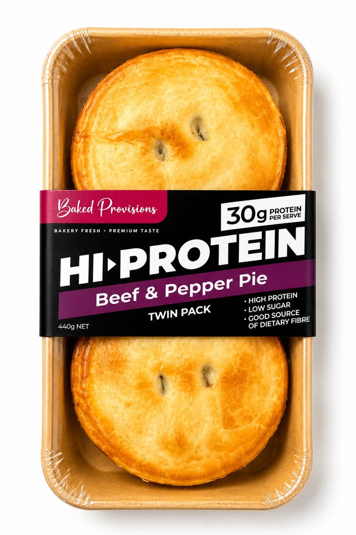 High Protein Beef & Pepper Pie