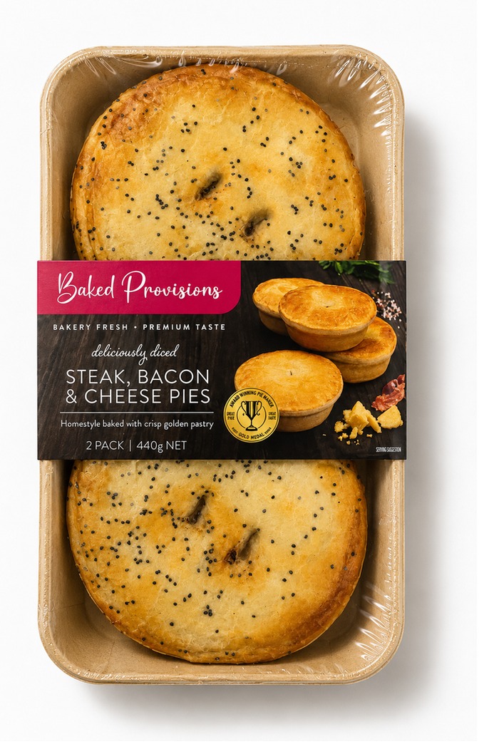 Steak, Bacon & Cheese Pie